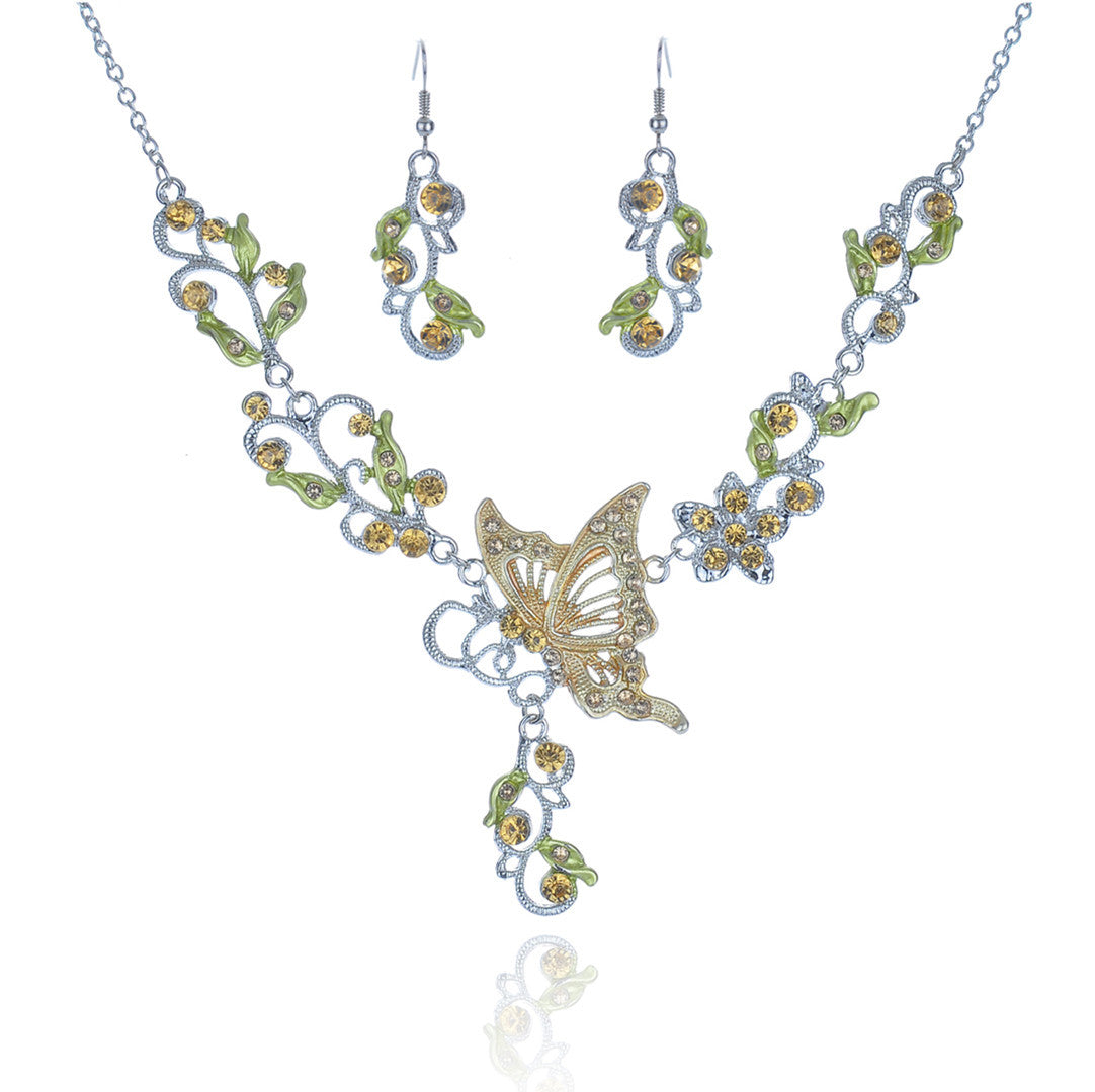 Butterfly Love Necklace Jewelry Set