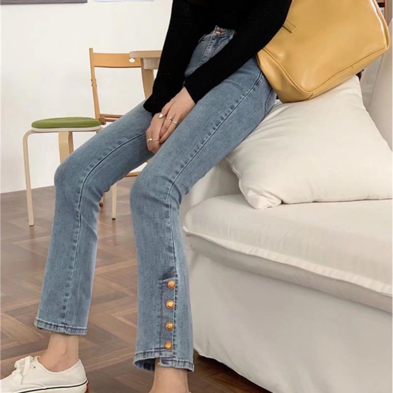 Women’s High-Waist Slimming Retro Jeans – Elastic Cotton Straight-Leg Cropped Denim, S–2XL