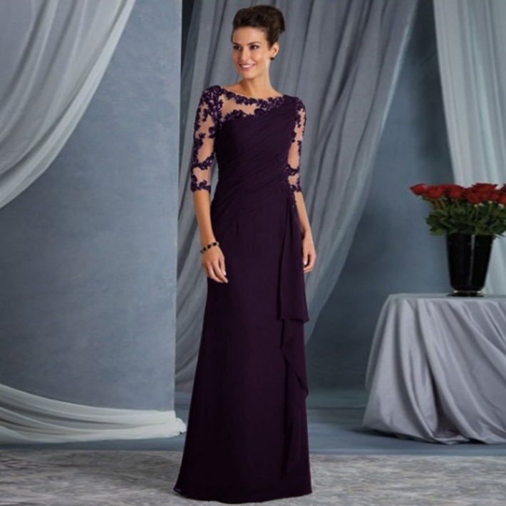 Women’s Sheer Lace Evening Dress – Elegant Romantic Lace Gown S–2XL