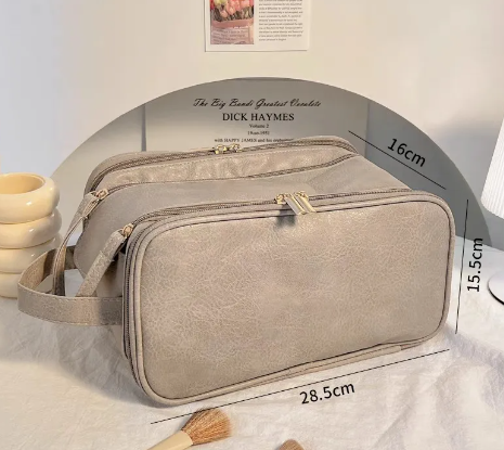 Large Cosmetic Travel Bag – Portable Makeup & Toiletry Organizer