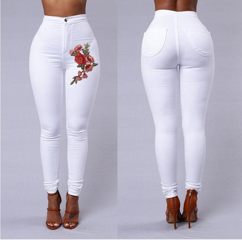 Embroidered Pencil Pants for Women