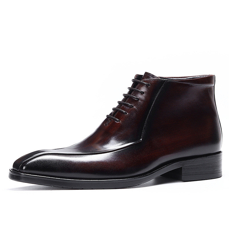 Men’s Genuine Leather Pointed-Toe Dress Shoes – Elegant Formal Footwear