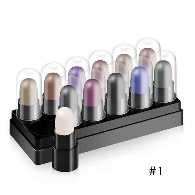 12-Color Waterproof Eyeshadow Pencil Set for Makeup