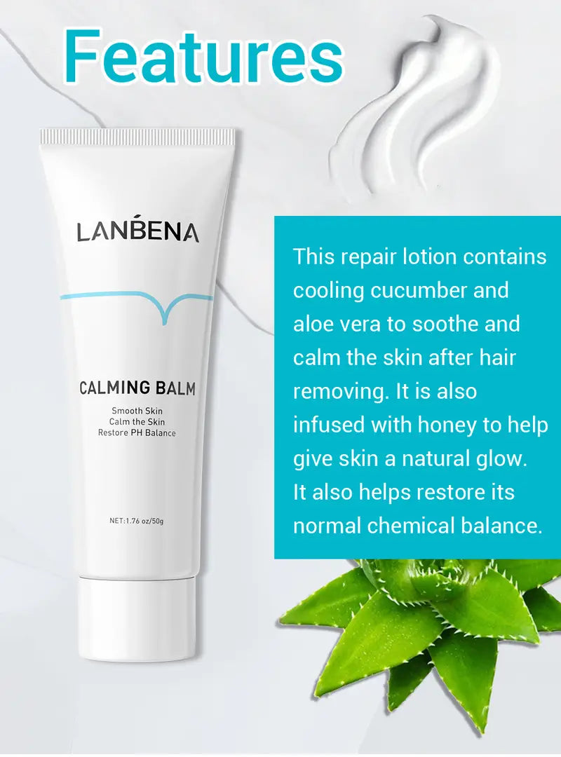 LANBENA Calming Balm – Aloe Vera Skin Care After Hair Removal