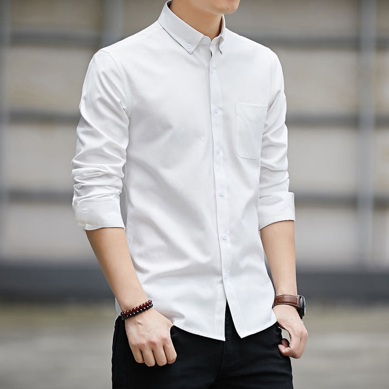 Men’s Premium Cotton Oxford Shirt – Slim Fit Long Sleeve Casual Shirt, M–5XL