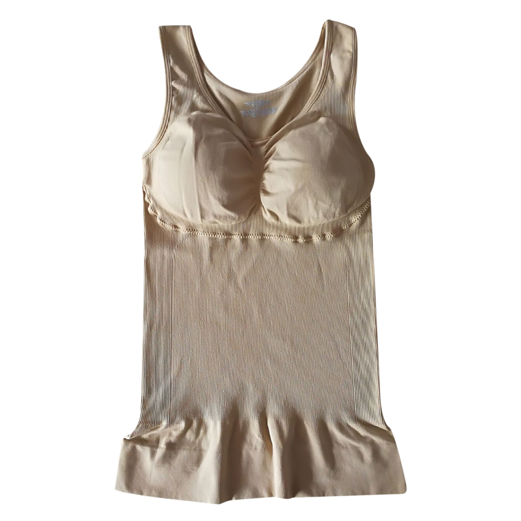 Women’s Long Layered Tank Top with Chest Padding – Sleeveless Casual Top