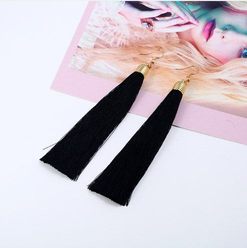 Long Tassel Dangle Earrings for Women – Elegant Statement Jewelry