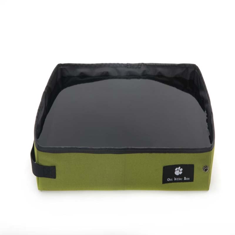 Portable Foldable Cat Litter Box – Waterproof Travel Kitty Toilet for Camping & Road Trips