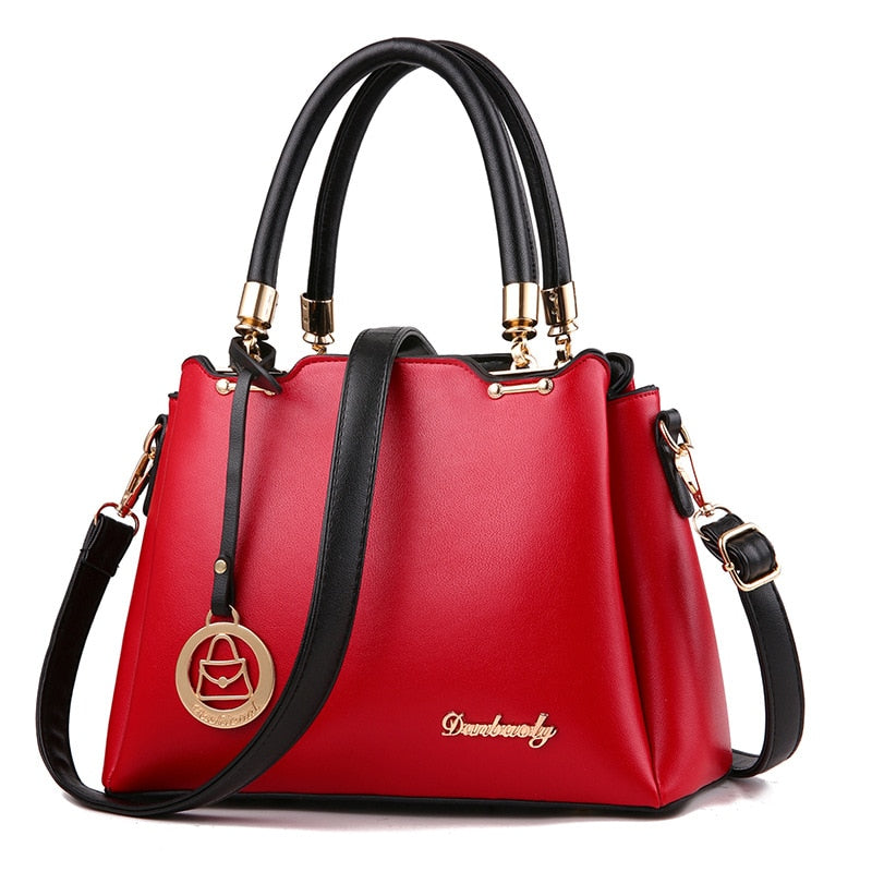 Portable Fashion Tote Bag for Women – Large Capacity PU Shoulder Handbag with Multi-Pocket Organization