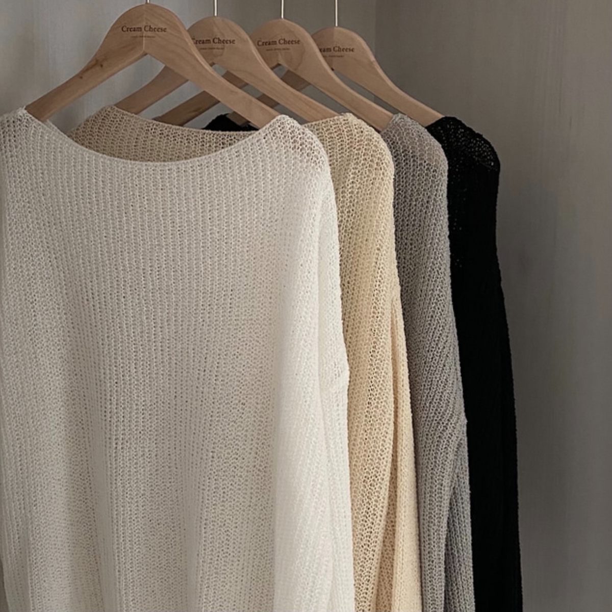 Women’s One-Size Knitwear Sweater – Soft Breathable Relaxed-Fit Cozy Pullover, 4 Colors