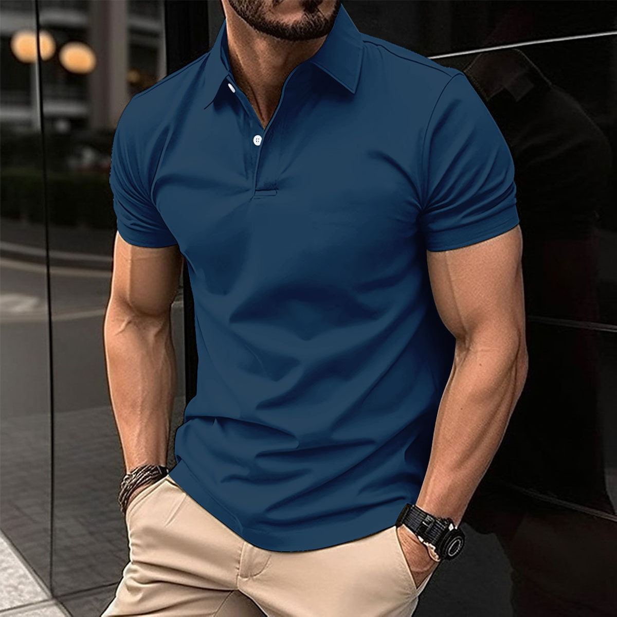 Men’s Short Sleeve Cotton Blend Polo Shirt – Classic Casual Summer Polo, S–3XL