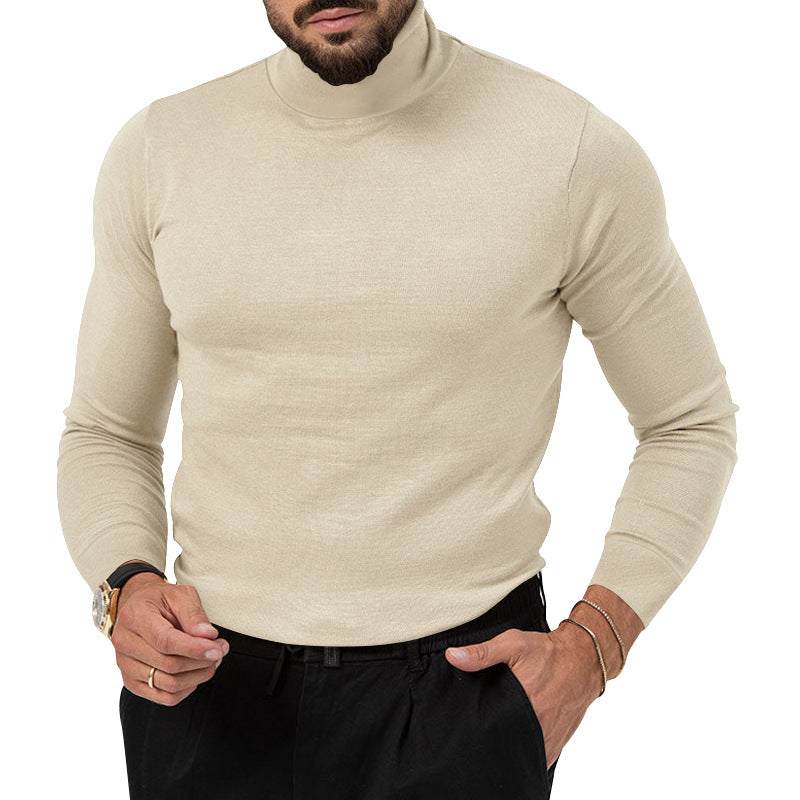 Men’s High-Elastic Turtleneck Cashmere Sweater – Warm Winter Knitwear – USA