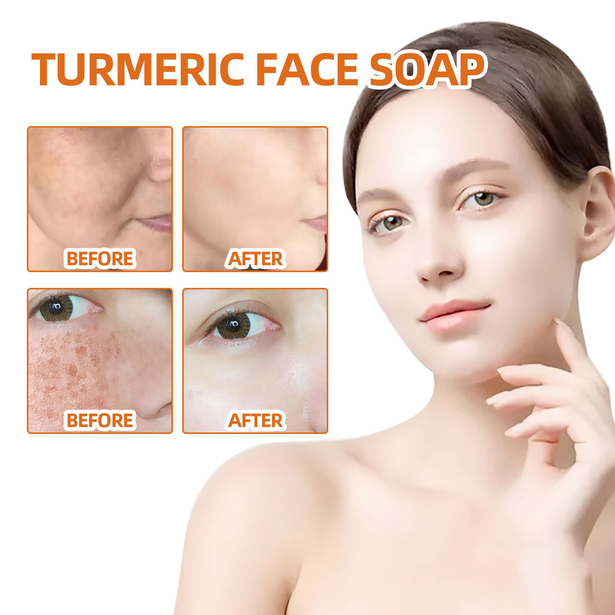 West&Month Ginger Turmeric Facial Soap – Gentle Brightening & Dark Spot Care Cleansing Bar
