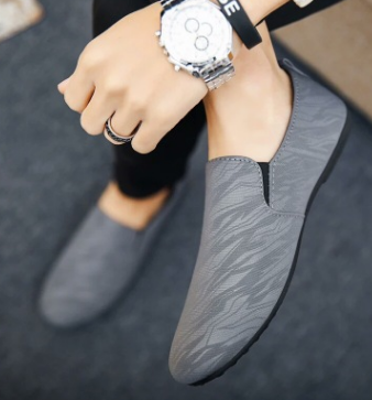 Men’s Patterned Slip-On Loafers – Stylish Casual Dress Shoes