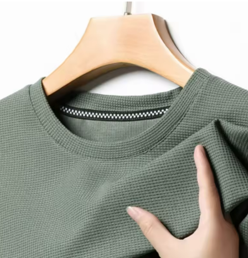 Men’s Solid Color Polyester Round Neck T-Shirt – Lightweight Summer Casual Tee, M–3XL