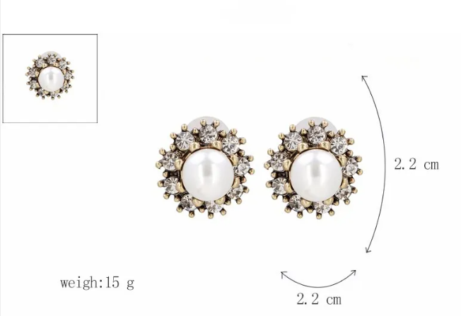 Simple Rhinestone Earrings for Women – Elegant Sparkling Fashion Jewelry