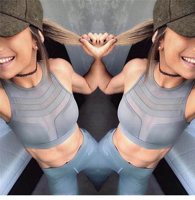Women’s Workout Tank Top & Sports Bra Set – Running, Gym & Fitness Activewear