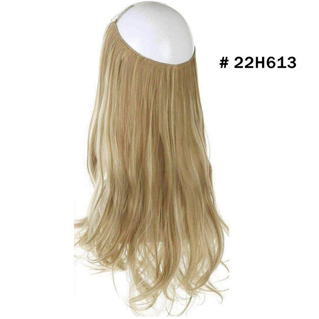 45cm Invisible Long Wavy Hair Extensions – Fish Line Synthetic Hairpiece, 32 Colors