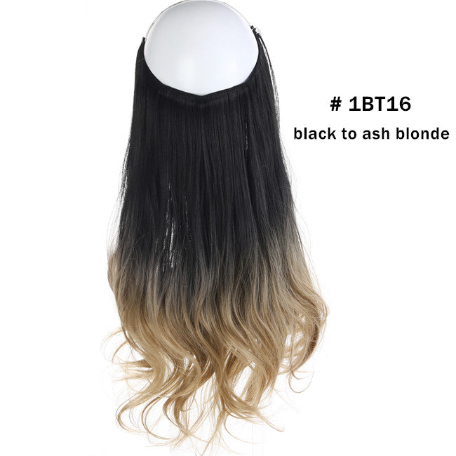 45cm Invisible Long Wavy Hair Extensions – Fish Line Synthetic Hairpiece, 32 Colors