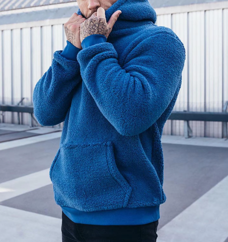 Men’s Fashion Hooded Plush Sweater Jacket – Casual Warm Zip-Up Hoodie, 4 Colors, S–3XL