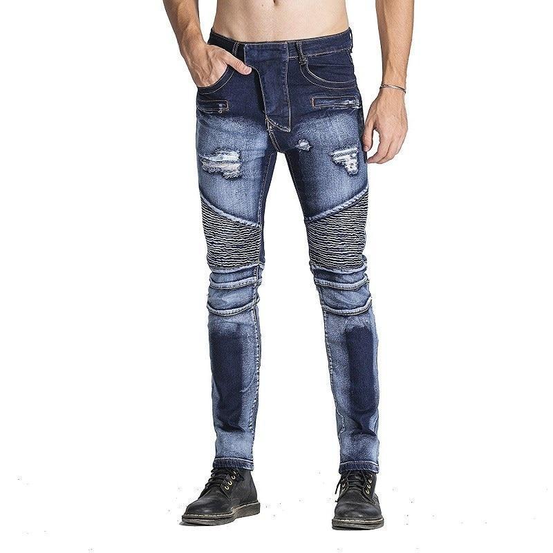 Men’s Slim Fit Stretch Denim Jeans – 75% Cotton Flexible Blue & Black Jeans, Sizes 28–42