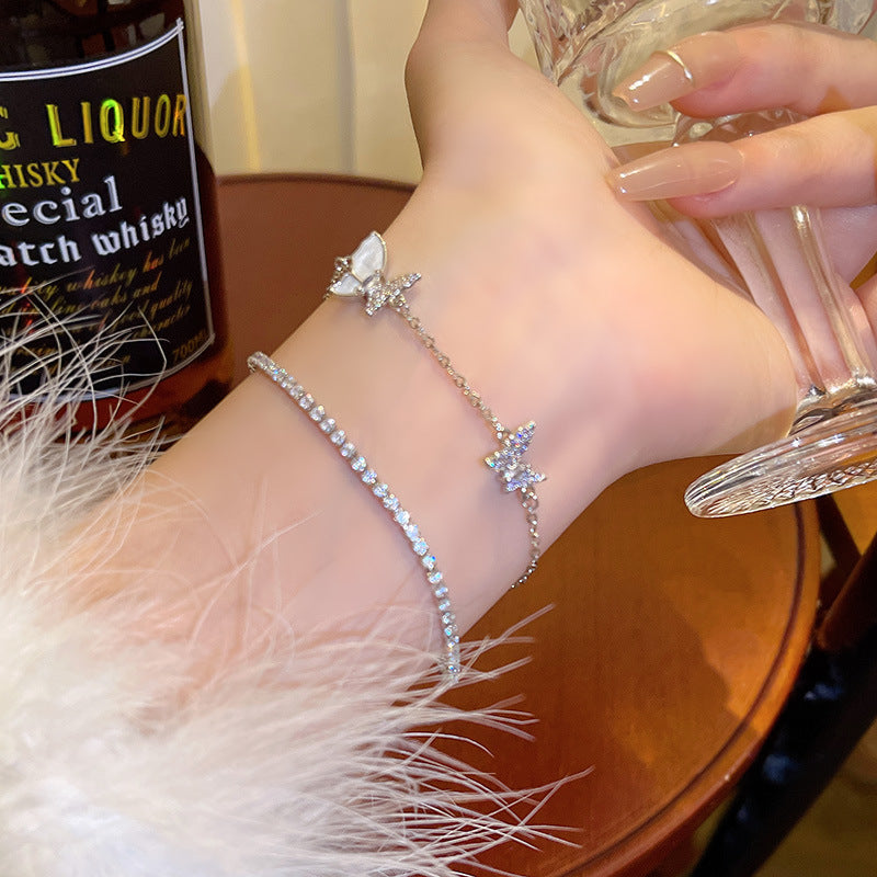 Women’s Zircon Butterfly Bracelet – Sparkling Elegant Fashion Jewelry