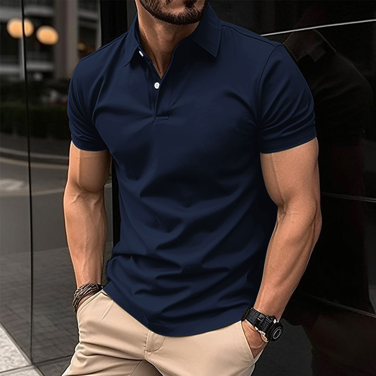Men’s Short Sleeve Cotton Blend Polo Shirt – Classic Casual Summer Polo, S–3XL