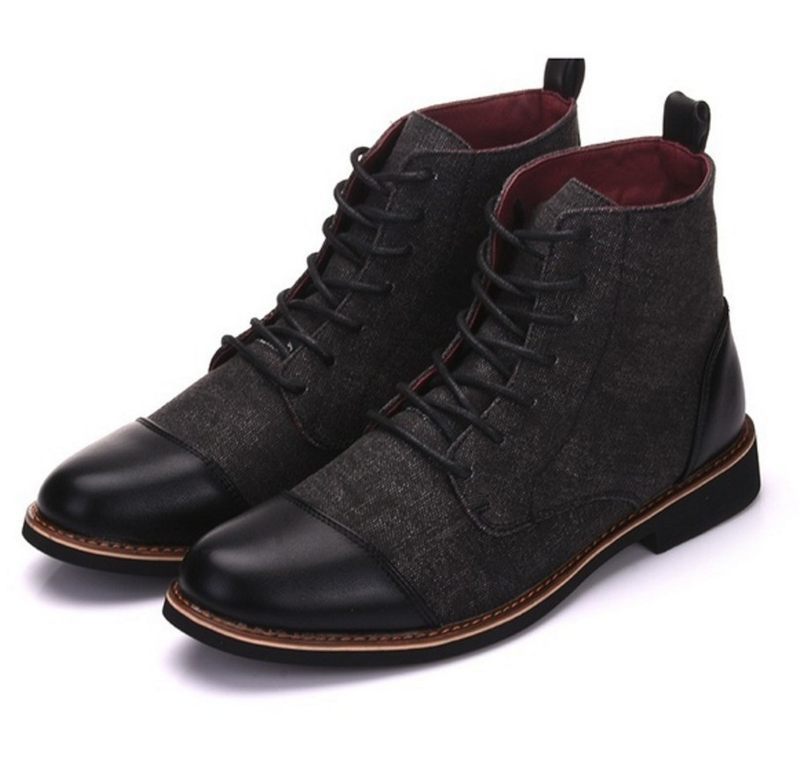 Men's Large Leather Boots and Shoes