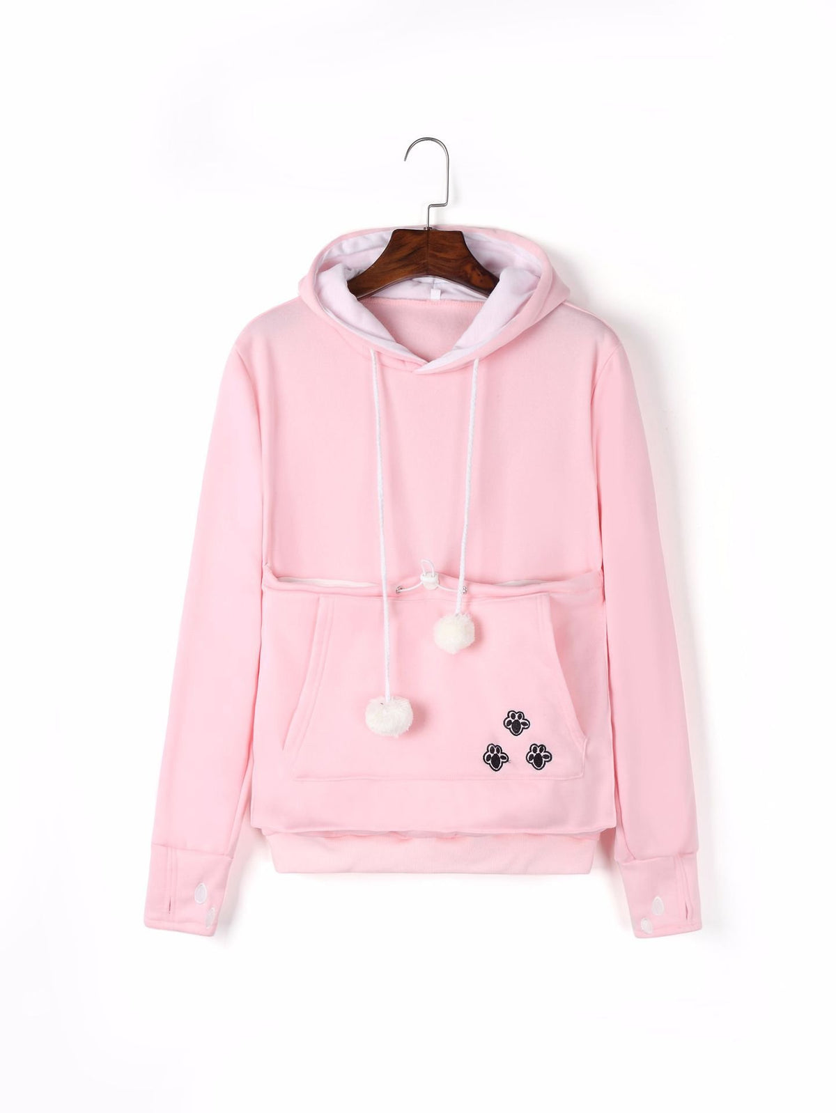 Women’s Cute Winter Pet Pocket Hoodie – Cozy Long Sleeve Kangaroo Carrier Sweatshirt, S–3XL