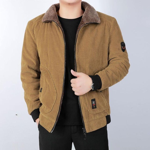 Men’s Loose Corduroy Cotton Jacket – Casual Winter Workwear Jacket
