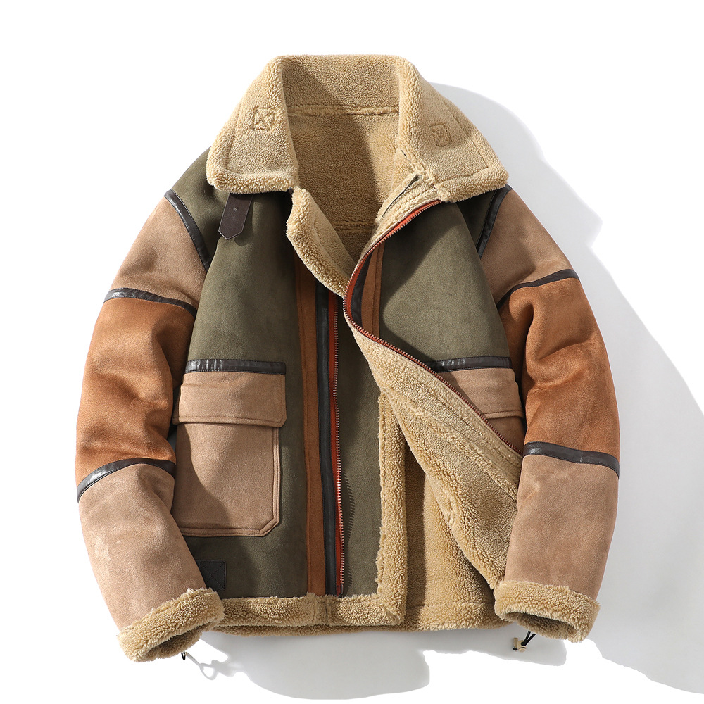 Men’s Rugged Fur Jacket – Warm Casual Winter Outerwear – USA