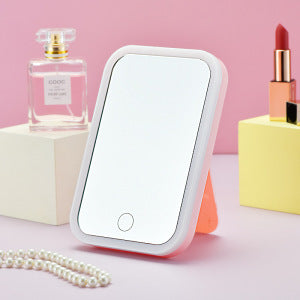 LED Makeup Mirror with Light - Portable Folding Design