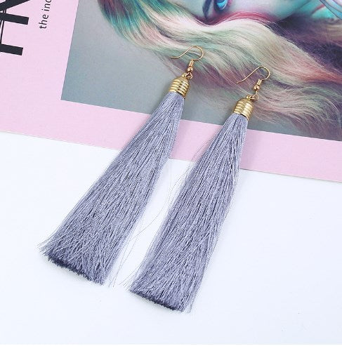 Long Tassel Dangle Earrings for Women – Elegant Statement Jewelry