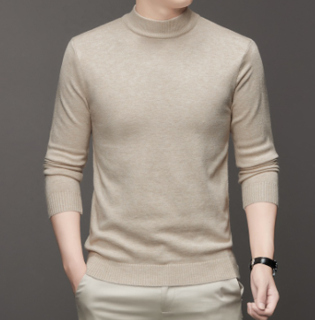 Men’s Thick Winter Turtleneck Sweater – Wool Yarn Slim-Fit Long Sleeve Pullover, 6 Colors, M–4XL