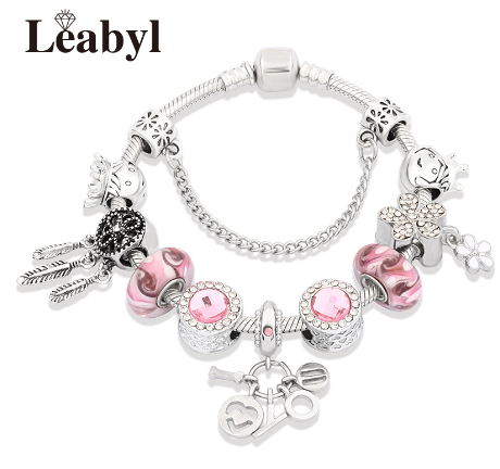 Women’s Romantic Glass Bead Bracelet – Vintage Crystal Beaded Wrist Jewelry