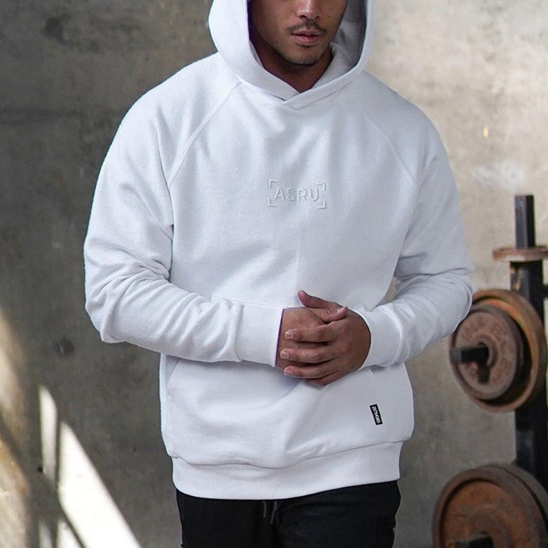 Men’s 95% Cotton Hooded Sweater – Loose-Fit Solid Color Casual Pullover, 3 Colors, M–3XL