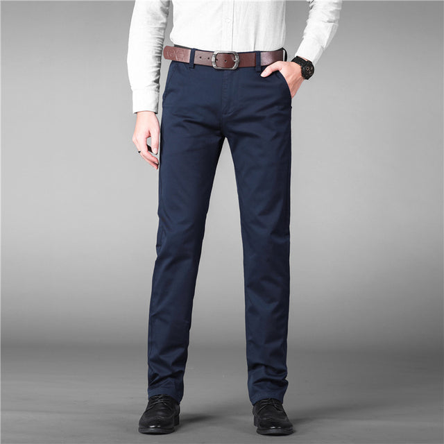Men’s Cotton Stretch Oversized Casual Business Pants – Comfortable Trousers – USA