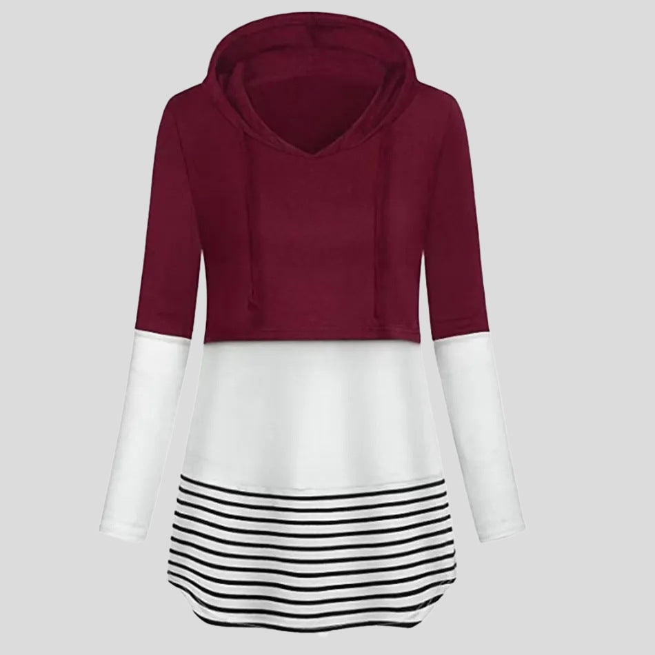 Women’s Striped Maternity Long Sleeve Top – Casual Pregnancy Fashion Shirt