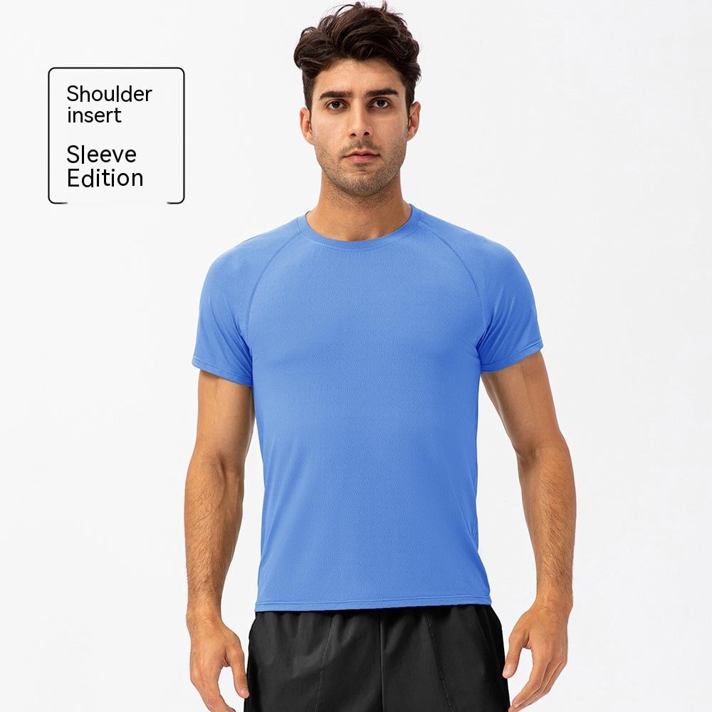 Men’s Quick-Dry Breathable Fitness T-Shirt – Loose Fit Nylon Spandex Running & Workout Tee, S–XXL