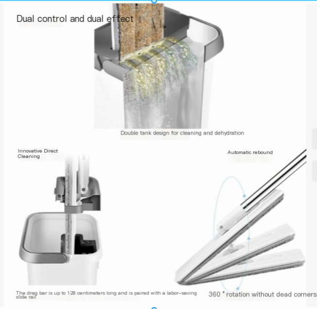 Self-Cleaning Flat Mop – Wet & Dry Home Cleaning System