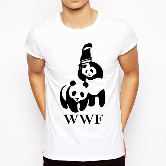 Men’s Funny Wrestling Panda T-Shirt – Casual Graphic Summer Tee, S–3XL