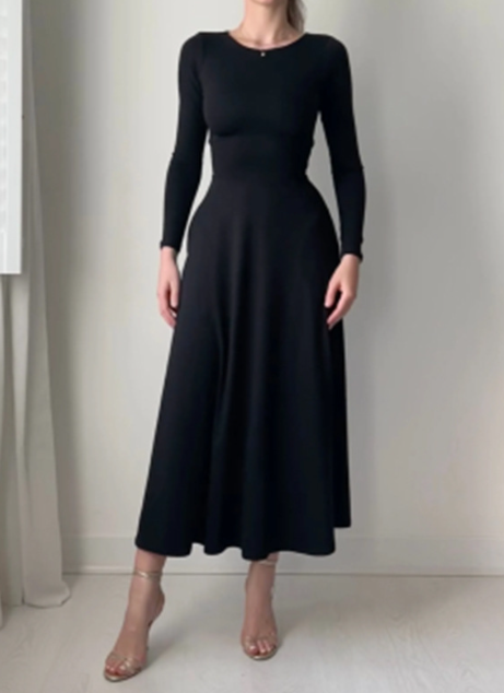 Women Elegant Long Sleeves Dress – Chic Everyday & Evening Wear