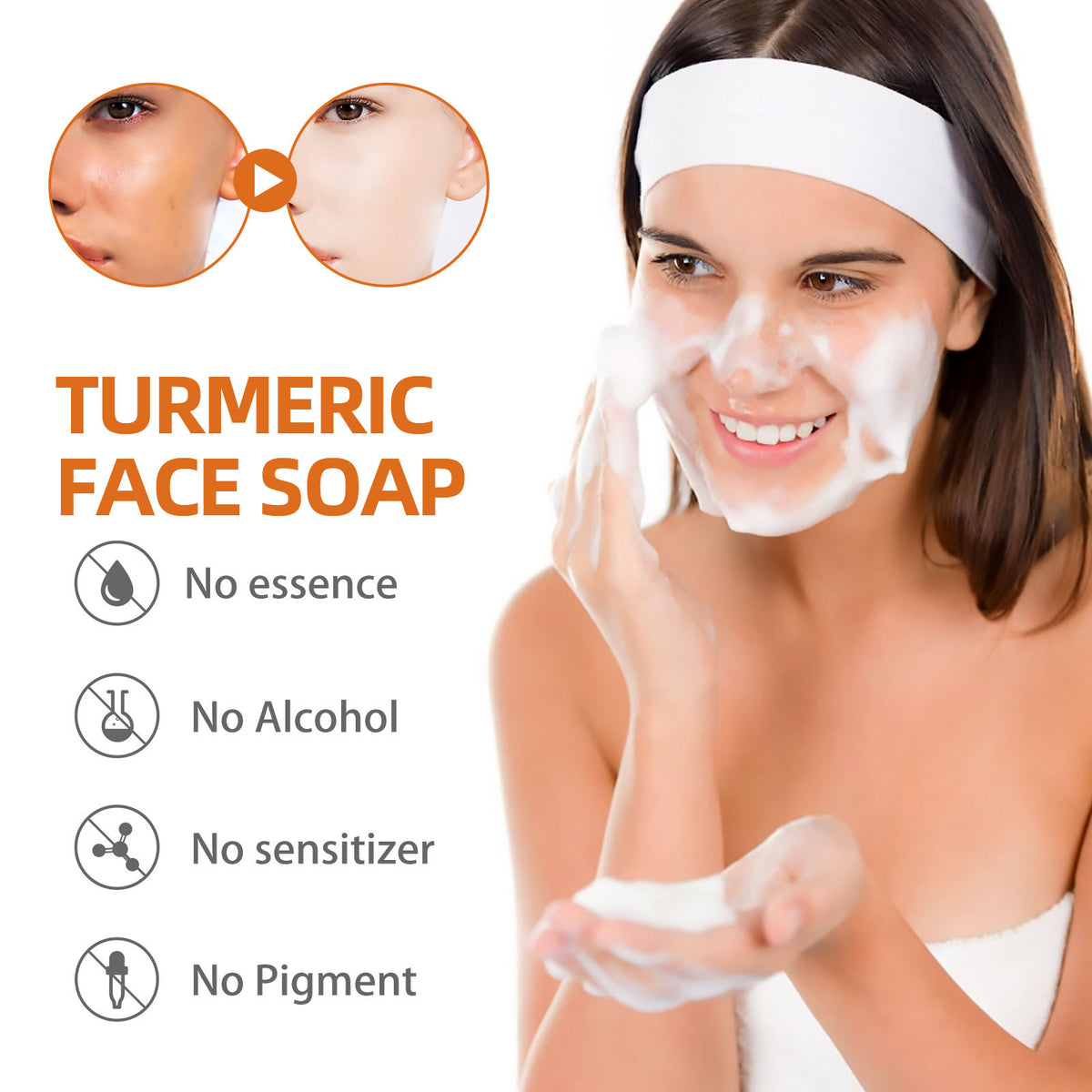 West&Month Ginger Turmeric Facial Soap – Gentle Brightening & Dark Spot Care Cleansing Bar