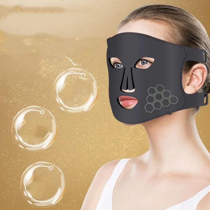 LED Silicone Beauty Mask – 4-Mode Light Therapy Face Mask