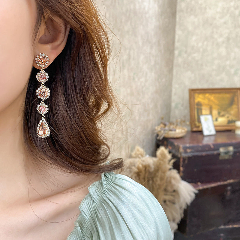 Baroque Crystal Drop Earrings – Elegant Statement Jewelry – USA