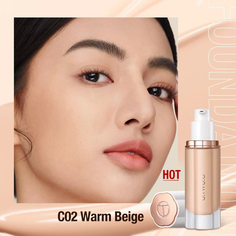 O.TWO.O Brightening Moisturizing Foundation – Long-Lasting Liquid Face Makeup
