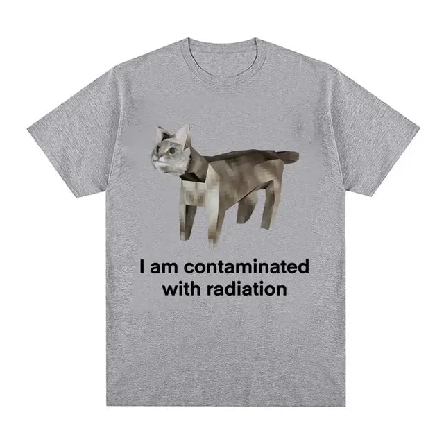 Humorous Cat Memory T-Shirt for Women - Summer Style