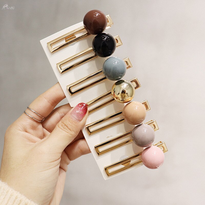Korean Cute Candy Color Duckbill Hair Clips Set – Colorful Styling Clips for Women