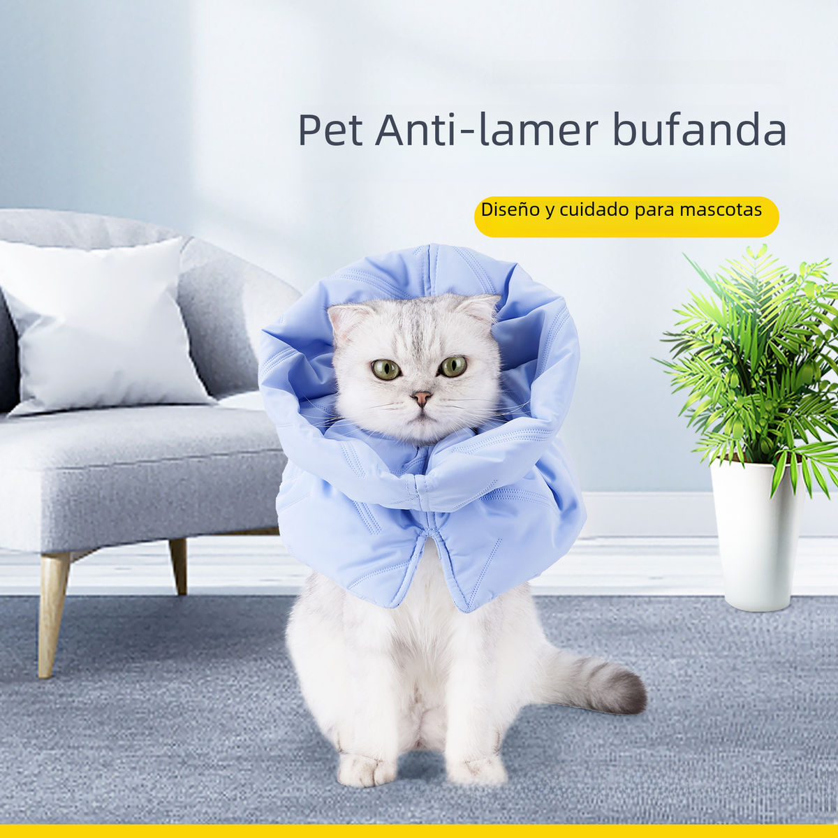Warm Cat Collar Scarf – Soft Woven Neck Warmer for Cats, Post-Surgery Comfort & Everyday Wear