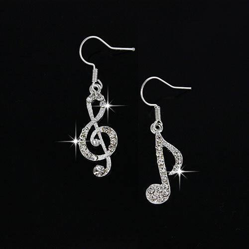 Geometric Note Asymmetrical Earrings for Women – Unique Modern Statement Jewelry